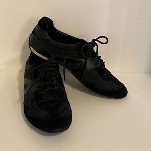 Authentic Coach Lexey Signature Sneakers Tennis Shoes Black size 8.5